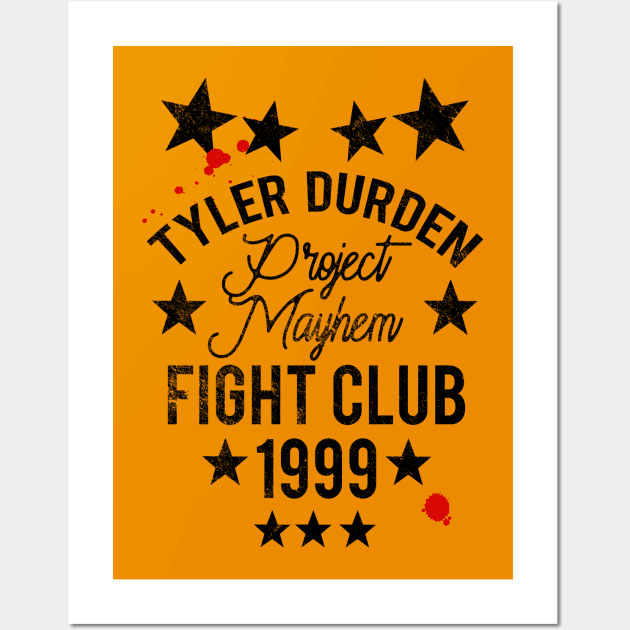 Tyler Durden Fight Club, distressed Wall Art by hauntedjack